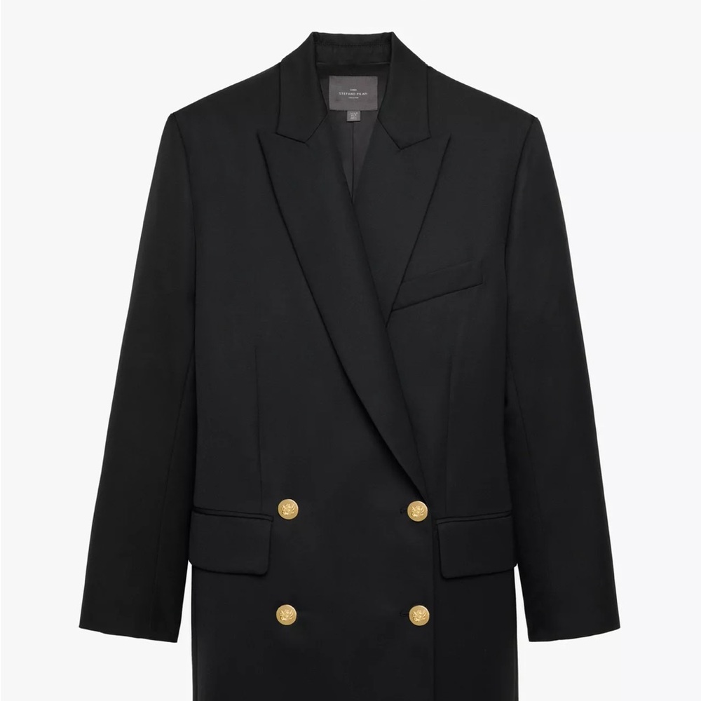 Zara WOOL FROCK COAT WITH BUTTONS X STEFANO PILATI size Small